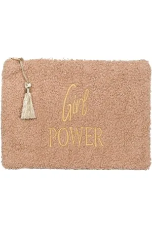 styleBREAKER Kosmetiktasche Beautybag Girl Power (1-tlg) braun