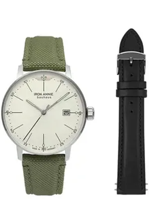 Iron Annie Quarzuhr 50341_Set, Armbanduhr, Herrenuhr, Datum, Leuchtzeiger, Made in Germany grün