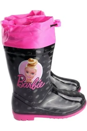 Barbie Kinder Mädchen Stiefel Regenstiefel Gummistiefel 25-34 Schwarz Zugband schwarz 31-32 EU