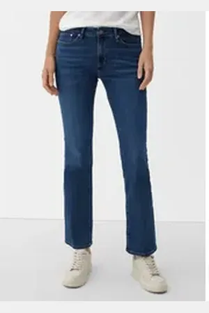 QS by s.Oliver 5-Pocket-Jeans Jeans Beverly / Slim Fit / Mid Rise / Bootcut Leg blau 34/34