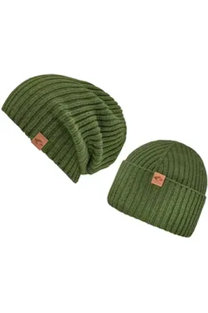 Chillouts Beanie Justin Hat mit -Logo am Saum grün