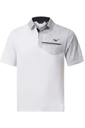 Mizuno Poloshirt Golf Polo Quick Dry Hazard Bloc Weiß Herren UK XXL XXL