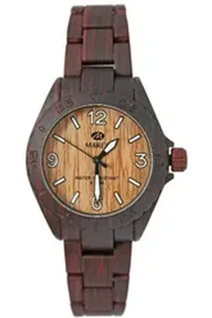 Marea Quarzuhr B35297/7, Woodlook M dunkel-/hellbraun, Armbanduhr Unisex in Holzoptik