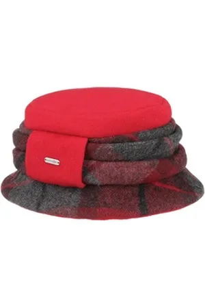 McBURN Outdoorhut (1-St) Damenhut mit Futter, Made in Italy rot