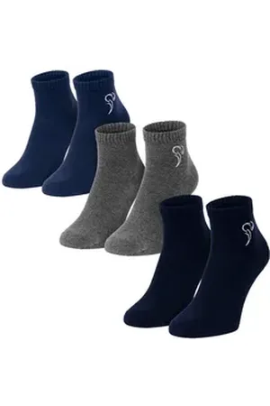 Black Snake Sneakersocken Atmungsaktive Unisex Socken im 3er Set – Perfekt für Freizeit & Sport (3-Paar) blau|grau 39/42