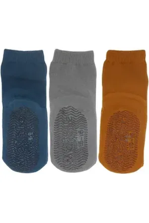 Yalion Kurzsocken ® weiche Kinder Socken mit Halbplüsch 3er Pack bequeme elastische Bündchen rutschsicher bunt EU17/18