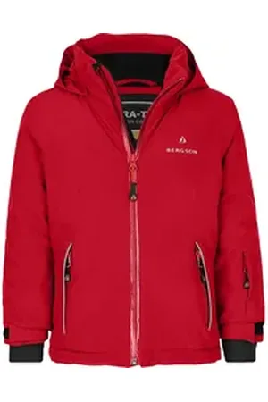 Bergson Regenjacke FRODO 2.0 Kinder Skijacke und Winterjacke, perfekt für kleine Wintersportler! rot 104