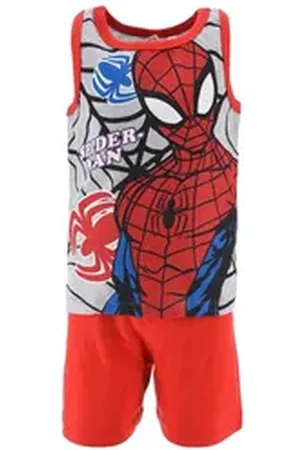 SPIDERMAN Shorty Kinder Jungen Pyjama Schlaf-Set (2 tlg) rot 98