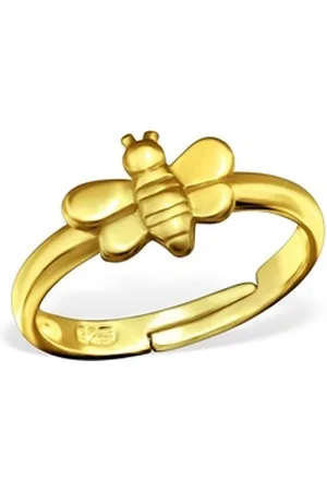 Bungsa Zehenring Zehenring Biene aus 925 Silber Kinder, Zehring Toering silberfarben