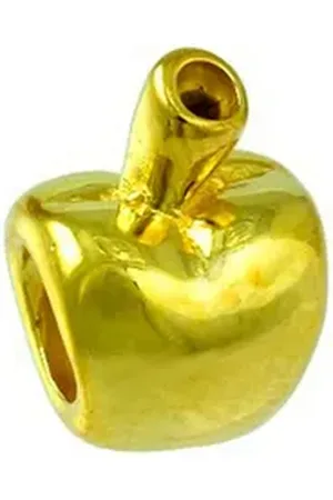 Carlo Biagi Bead Apfel Bead Silber European Beads, Bead 925er Sterling Silber, 750/- Vergoldung, gold, Apfel goldfarben