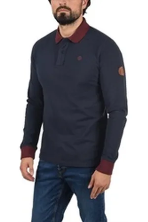 Blend Langarm-Poloshirt BHRalle blau S