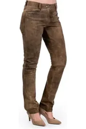 SPIETH & WENSKY Lederhose Trachtenlederhose Damen - EBRU - honey/marone 36