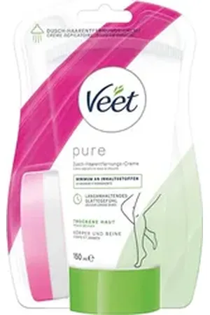 Veet Enthaarungscreme pure für Körper, Arme & Beine 150 ml, 1 St., Dusch-Haarentfernungscreme, geeignet für trockene Haut