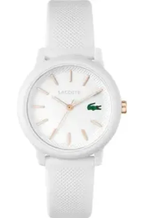 Lacoste Quarzuhr 12.12 LADIES 2001211, Armbanduhr, Damenuhr, Mineralglas, analog, Silikonarmband weiß