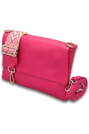 Adel Bags Schultertasche CALI Schlanke Tasche mit 3 Fächer, Slim Crossbody Bag Echtes Leder