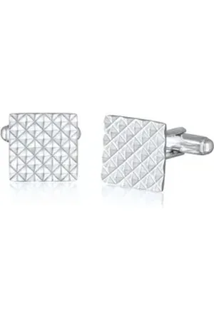 Kuzzoi Manschettenknöpfe Klassisch Pyramiden Design 925 Silber, Viereck silberfarben