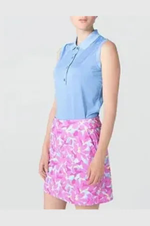 Alberto Poloshirt Golf Polo Evi Sleeveless Hellblau Damen M
