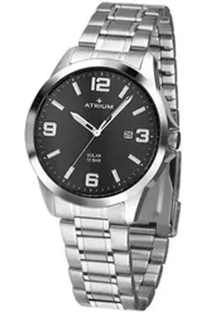 ATRIUM Solaruhr Herren Metallbanduhr Stahl 41mm A32 Solaruhren