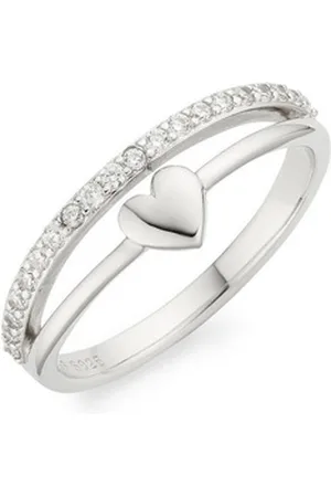 KangaROOS Fingerring Schmuck Geschenk Silber 925 Damenring Memoire, Exklusiv bei uns - mit Zirkonia (synth) silberfarben 59