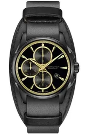 Hamilton Automatikuhr Jazzmaster Chrono Schwarz/Goldfarben schwarz