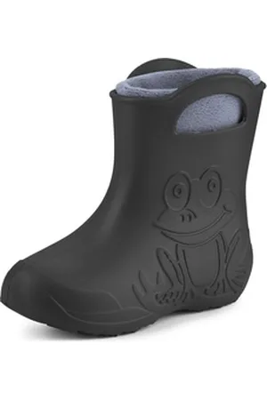 Ladeheid EVA federleichte Regenschuhe LA-CA-03 Kinder Gummistiefel mit herausnehmbares Innenfutter grau 30-31 EU