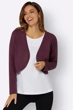 WITT WEIDEN Strickjacke Strickbolero rot 52