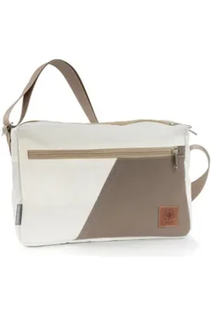 360 Grad 360Grad Umhängetasche Fender Umhänge-Tasche Unisex Segeltuch weiß-taupe weiß