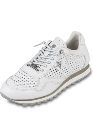 Cetti Herren Sneaker weiß, Kalbsleder perforiert (C-848 nature blanco) Sneaker Gefertigt in Spanien 42 EU