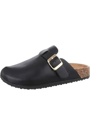 Ital-Design Damen Mules Freizeit Pantolette (85275980) Flach Pantoletten in Schwarz schwarz 37 EU