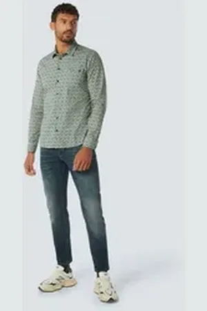 No Excess Langarmshirt Shirt Stretch Allover Printed M