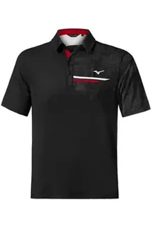 Mizuno Poloshirt Golf Polo Quick Dry Hazard Bloc Schwarz Herren UK S S