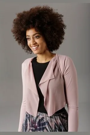 Aniston Bolero mit leicht transparentem Vorderteil rosa 34