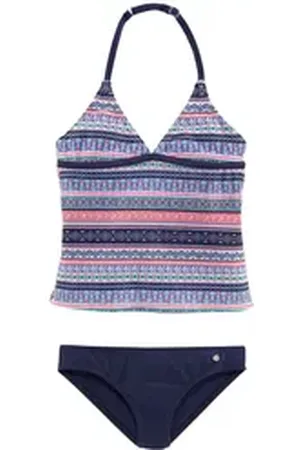 QS by s.Oliver Tankini Barcelona Kids im frechen Streifen-Look blau 122/128
