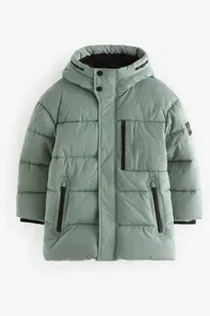 Next Steppjacke Wattierter Puffermantel im Utility-Stil (1-St) grün 164 (14 J.)