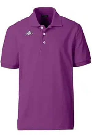 Kappa Poloshirt luftig-leichtes Gewebe aus reiner Naturfaser lila XXL