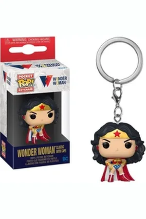 FUNKO Schlüsselanhänger Wonder Woman Classic with Cape Pocket POP Keychain