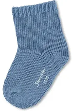 Sterntaler ® Basicsocken Socken aus Wolle, uni waschbar blau 18