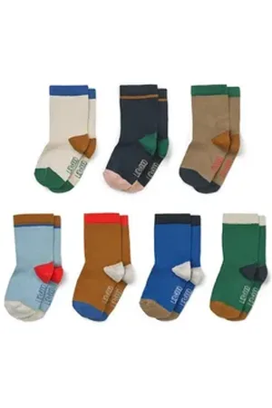 Liewood Basicsocken Kindersocken 7er Packung blau|bunt