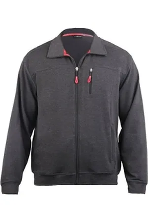 Authentic Klein Sweatjacke Herren Jerseyjacke Baumwollmischgewebe in allen Größen bis 5 XL grau 110