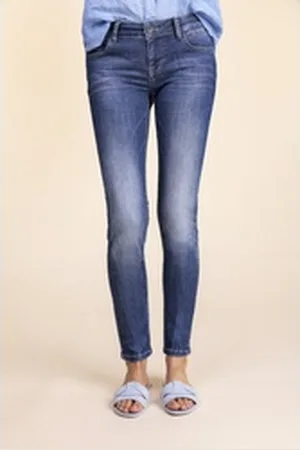 Blue Fire Stretch-Jeans ALICIA stone used 1044.242 blau W31 / L32