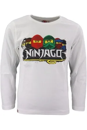 LEGO Wear ® Langarmshirt Ninjago Jungen Kinder langarm Shirt Gr. 98 bis 128, Baumwolle weiß 104