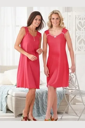 ASCAFA Sleepshirt Sleepshirts (2-tlg) rot 52/54