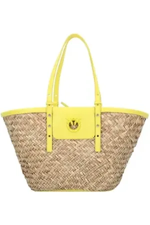 Pinko Shopper Love Summer, Holz gelb