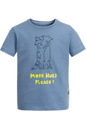 Jack Wolfskin T-Shirt MORE HUGS T K mit Umarmungsmotiv blau 152
