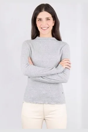 Please Langarmshirt grau L (40)