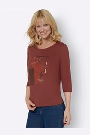 Ambria Witt T-Shirt 3/4-Arm-Shirt braun|rot 48
