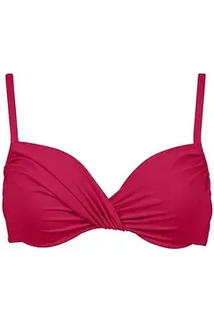 Maryan Mehlhorn Bügel-Bikini-Top Elements, mit Raffung Xtra Life Lycra Cup C D E, elegantes Design rot 38