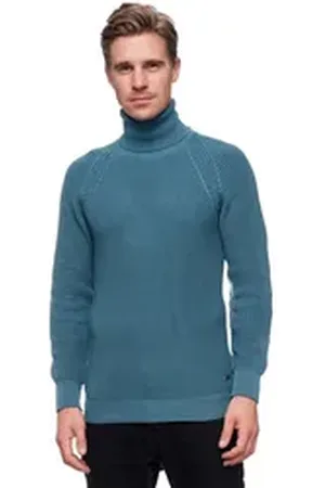 Rusty Neal Rollkragenpullover mit kuscheligem Rollkragen blau M