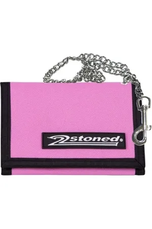 2Stoned Geldbörse Wallet Speed mit Kette und Klettverschluß für Erwachsene und Kinder, verchromte Kette mit Karabiner rosa