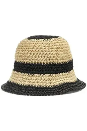 Lascana Strohhut Bucket Hat aus Stroh, Sommerhut, Kopfbedeckung VEGAN beige|schwarz